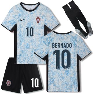 Bernardo 10 Portugal Auswärts Kinder Trikot für EM 2024 günstig kaufen