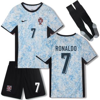 Fußballtrikot Ronaldo 7 Portugal Auswärtstrikot EM 2024 Kids