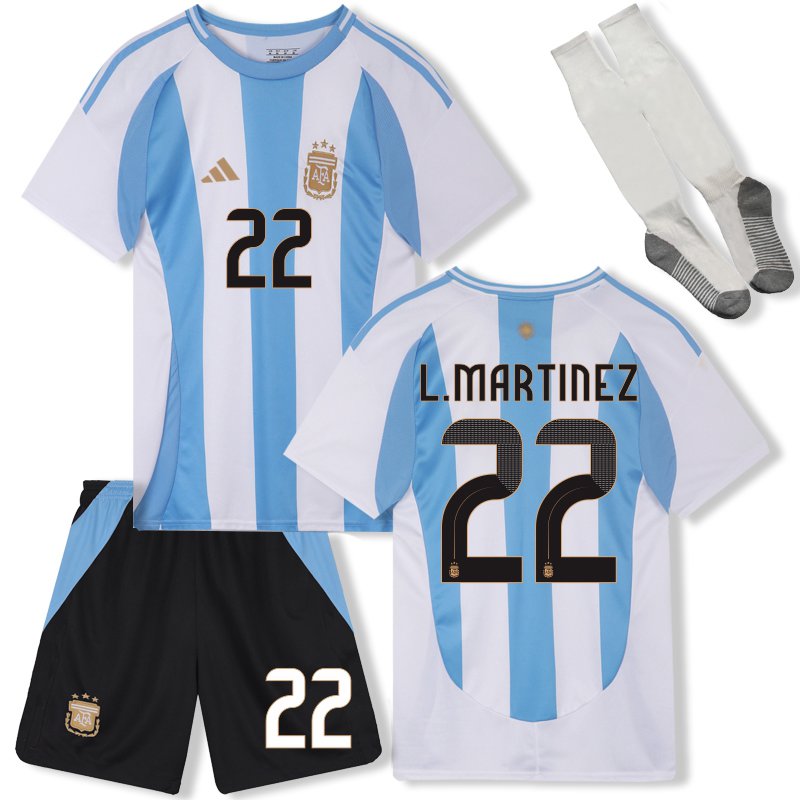 Kinder-Heimtrikot L.Martínez Argentinien 2024 für kleine Fußballliebhaber