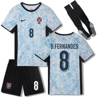 Kinder Portugal B.Fernandes 8 Auswärts Trikot für die EM 2024