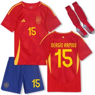 Spanien Sergio Ramos 15 Trikot EM 2024 Heimtrikot - Kinder